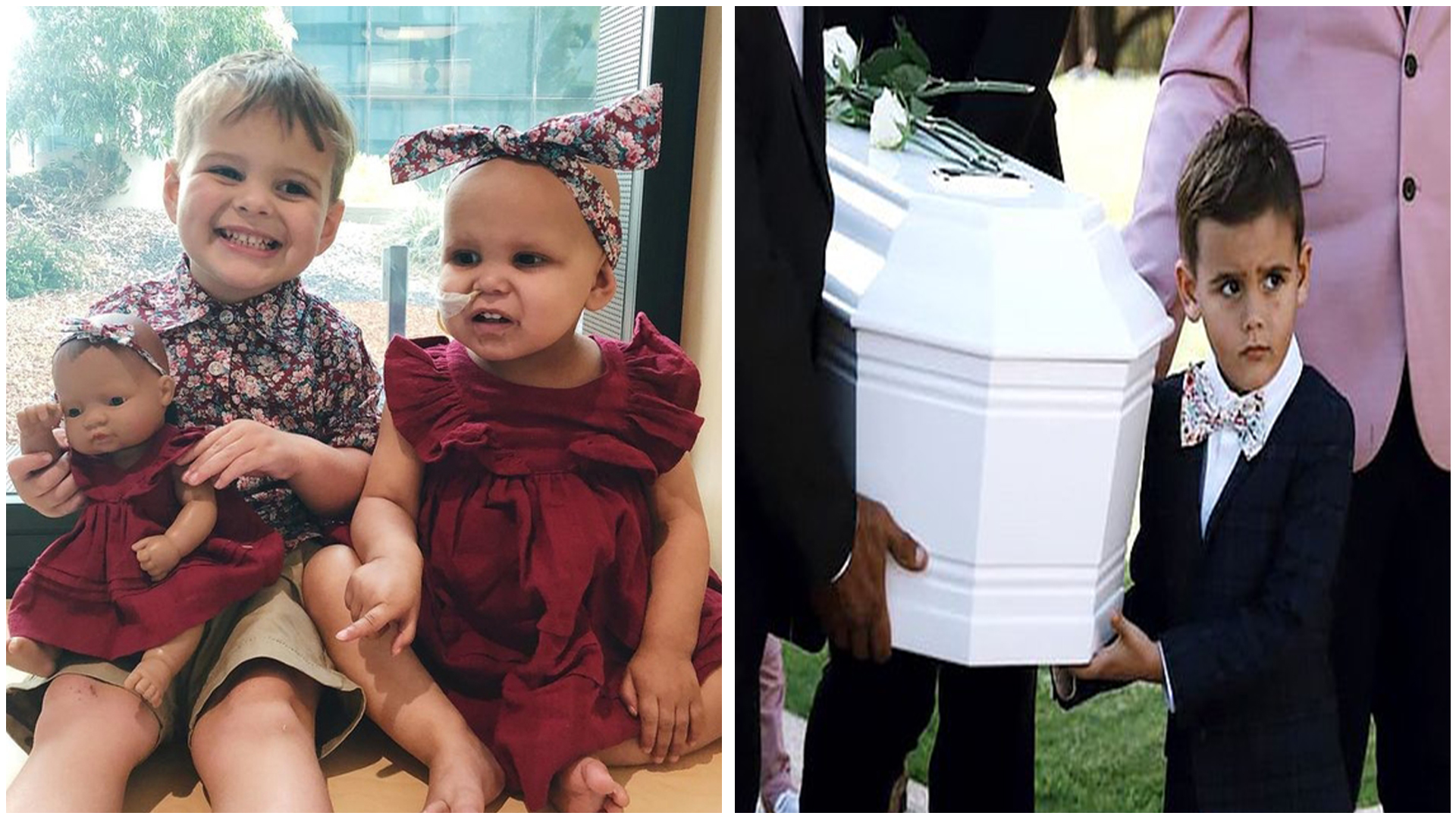 A 5-Year-Old Brother Tenderly Carries His Baby Sister’s Coffin For One Final Goodbye