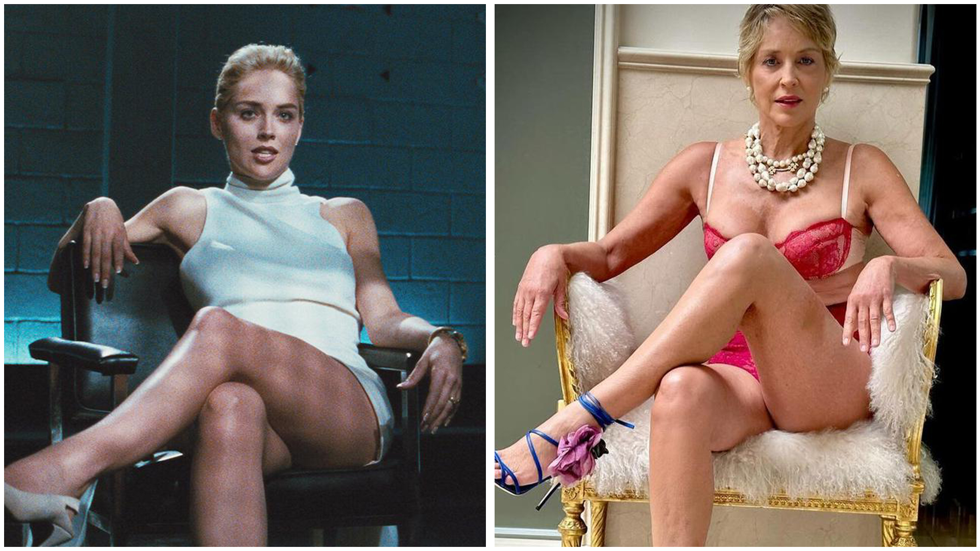 After 32 Years, Sharon Stone Recreates The Legendary Moment From ‘Basic Instinct.’