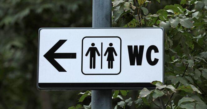WC’ sign outside