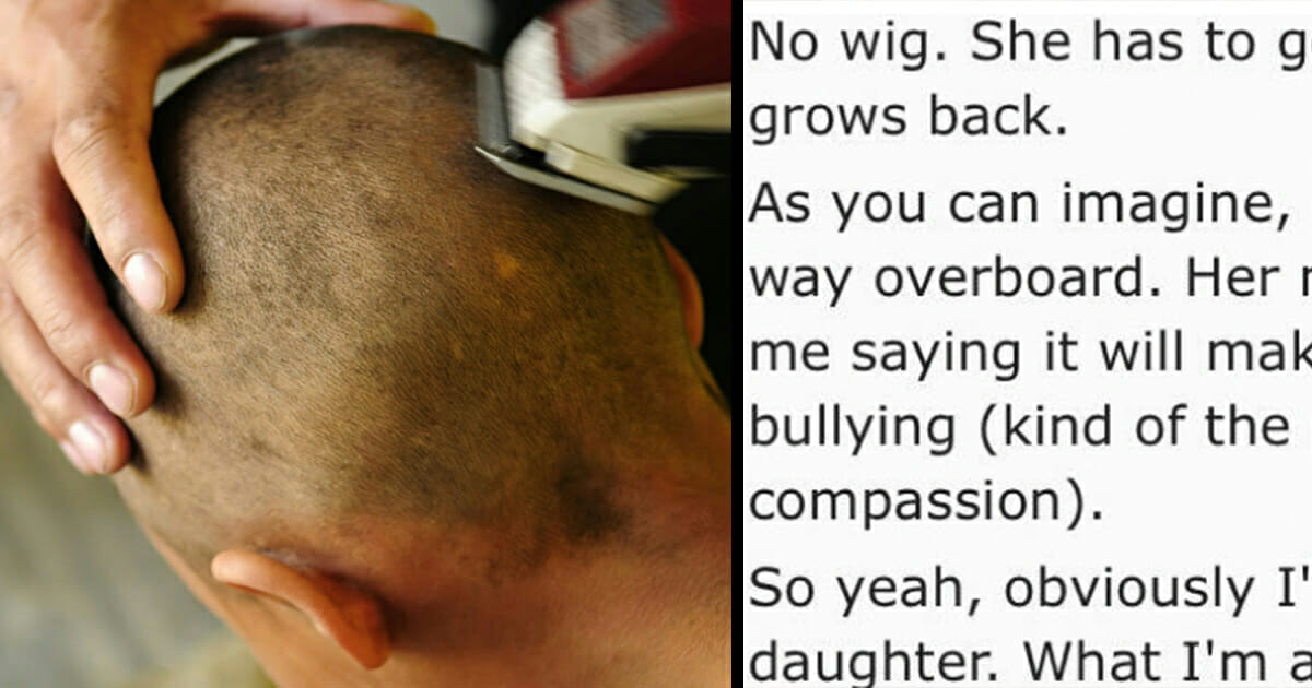 Dad shaves